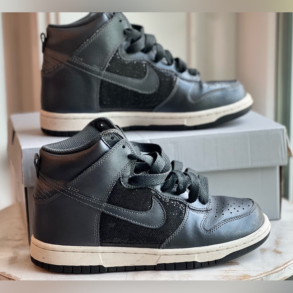 Nike Dunk High 6.0 Black Sparkle Size 6.5w 5y